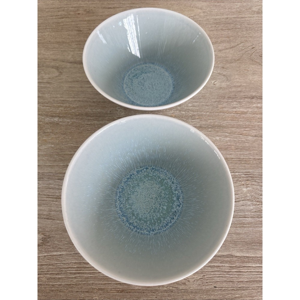 Jars France Tapered "Vuelta" Bowls In Light Blue Green Teal 3" High Set of 2